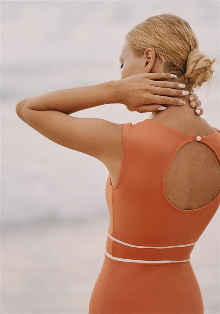 One-Piece Swimsuit Women Shaping Waist Full Coverage Summer