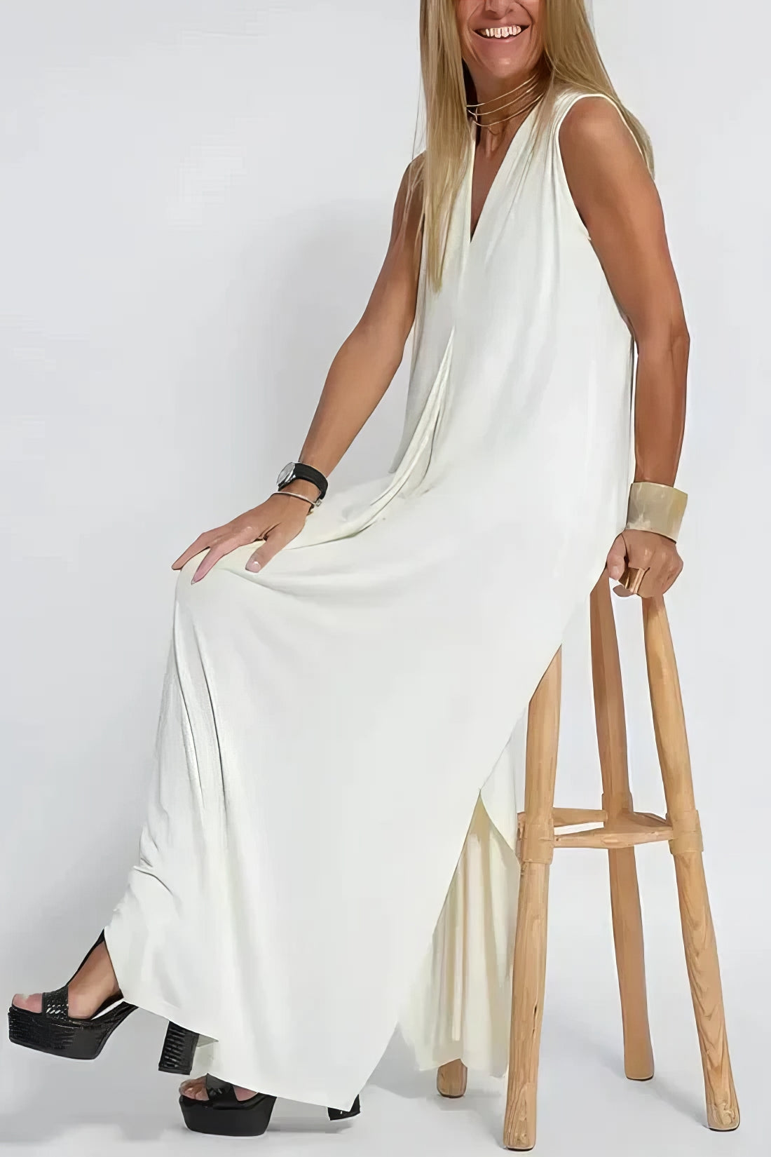 Long Dress Women Regular Fit Casual Elegant