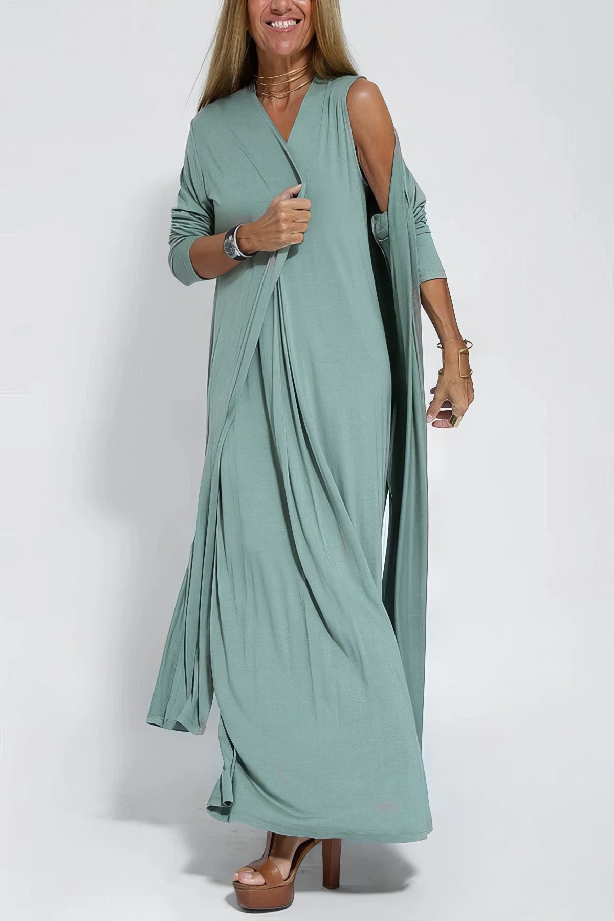 Long Dress Women Regular Fit Casual Elegant
