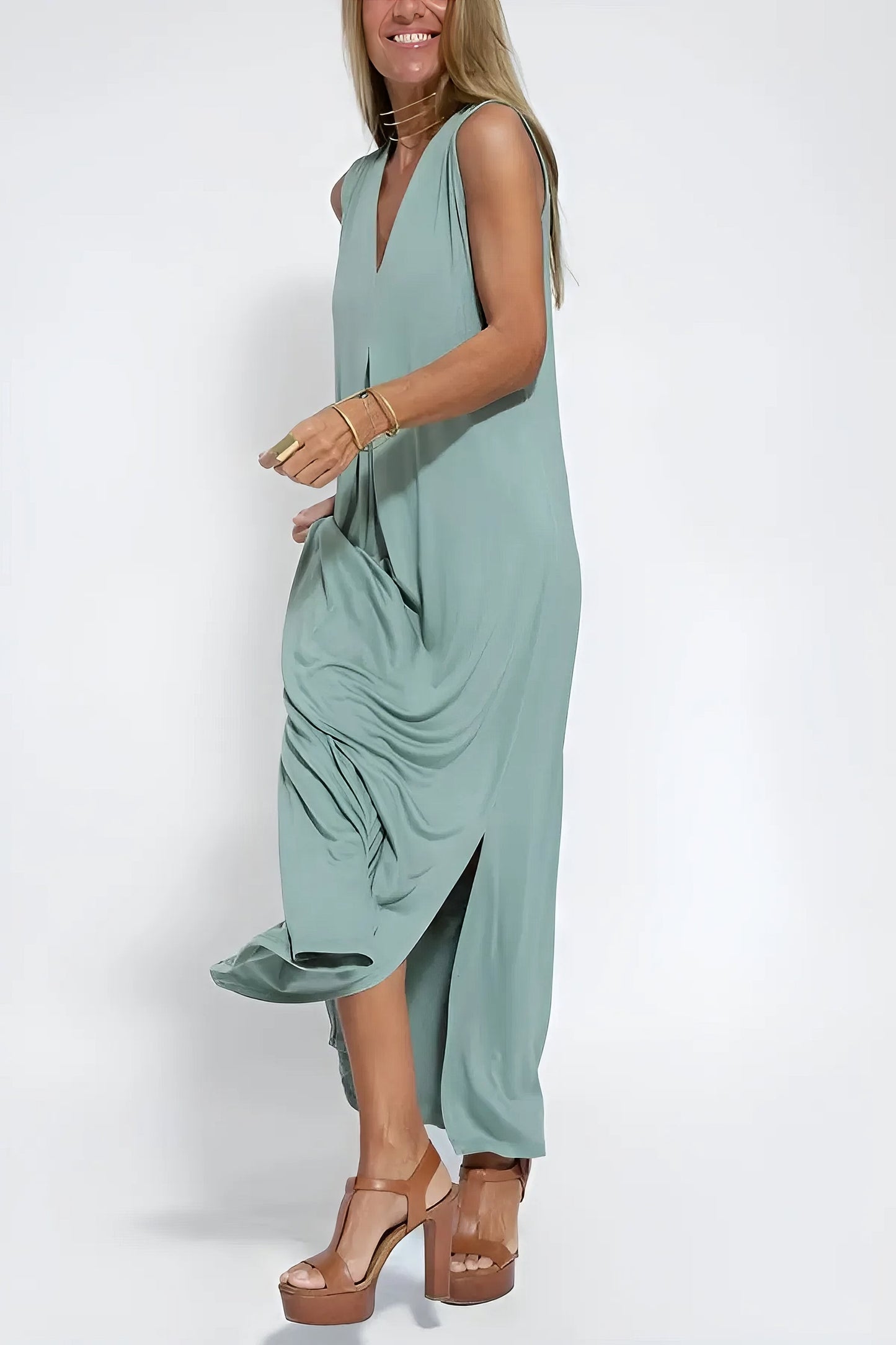Long Dress Women Regular Fit Casual Elegant