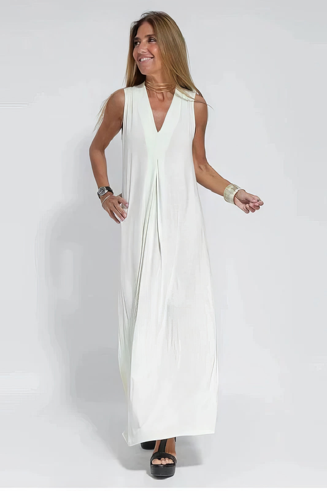 Long Dress Women Regular Fit Casual Elegant
