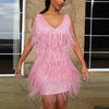 Sequin Fringe Flapper Dress Women Slim Fit Party Evening